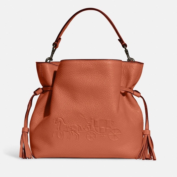 Coach Handbags - COACH LEATHER Andy Crossbody/Tote With Horse & Carriage - SUNSET- NWT!